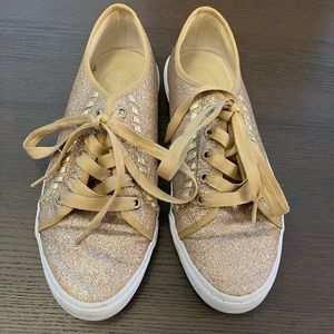 Gold Glitter Jack Rogers Sneakers Size 8.5